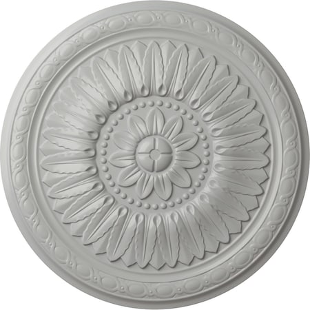 Temple Ceiling Medallion (Fits Canopies up to 9 1/4"), Hand-Painted Frost, 24"OD x 1 5/8"P